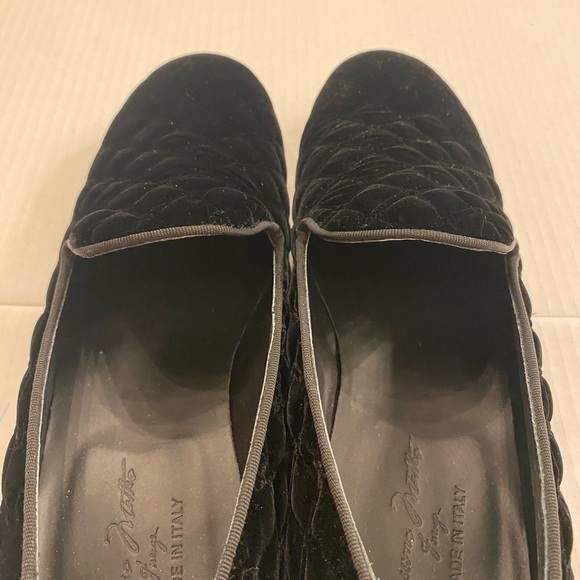 Massimo Matteo Men's Black Quilted Velvet Loafers 8.5 New - Picture 8 of 16